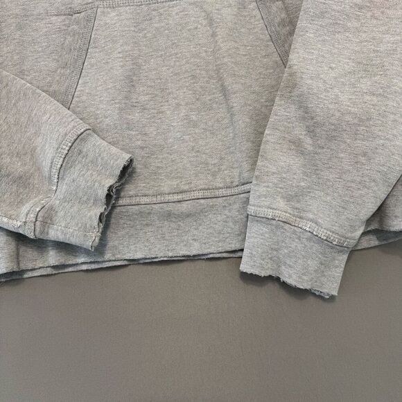 Nike Air Grey Pullover Thrashed Hoodie Size Small Cotton Blend Essential - Picture 3 of 16